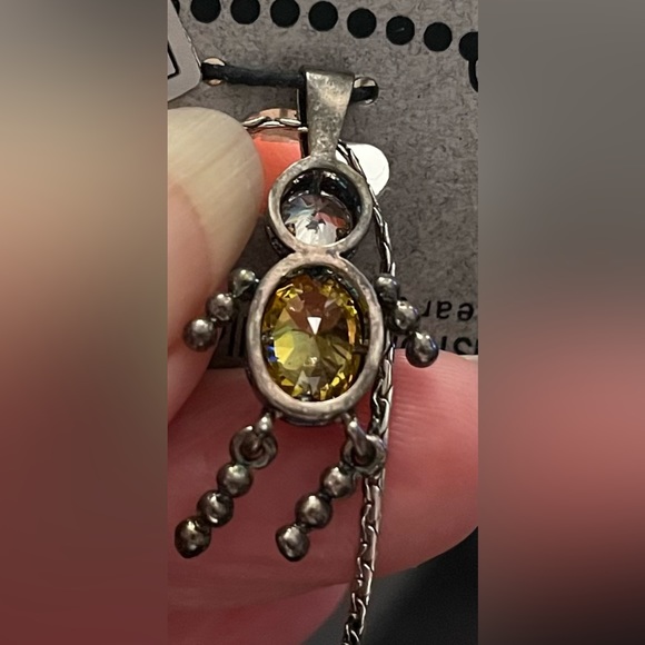 November birthstone silver person pendant & chain - Picture 9 of 11